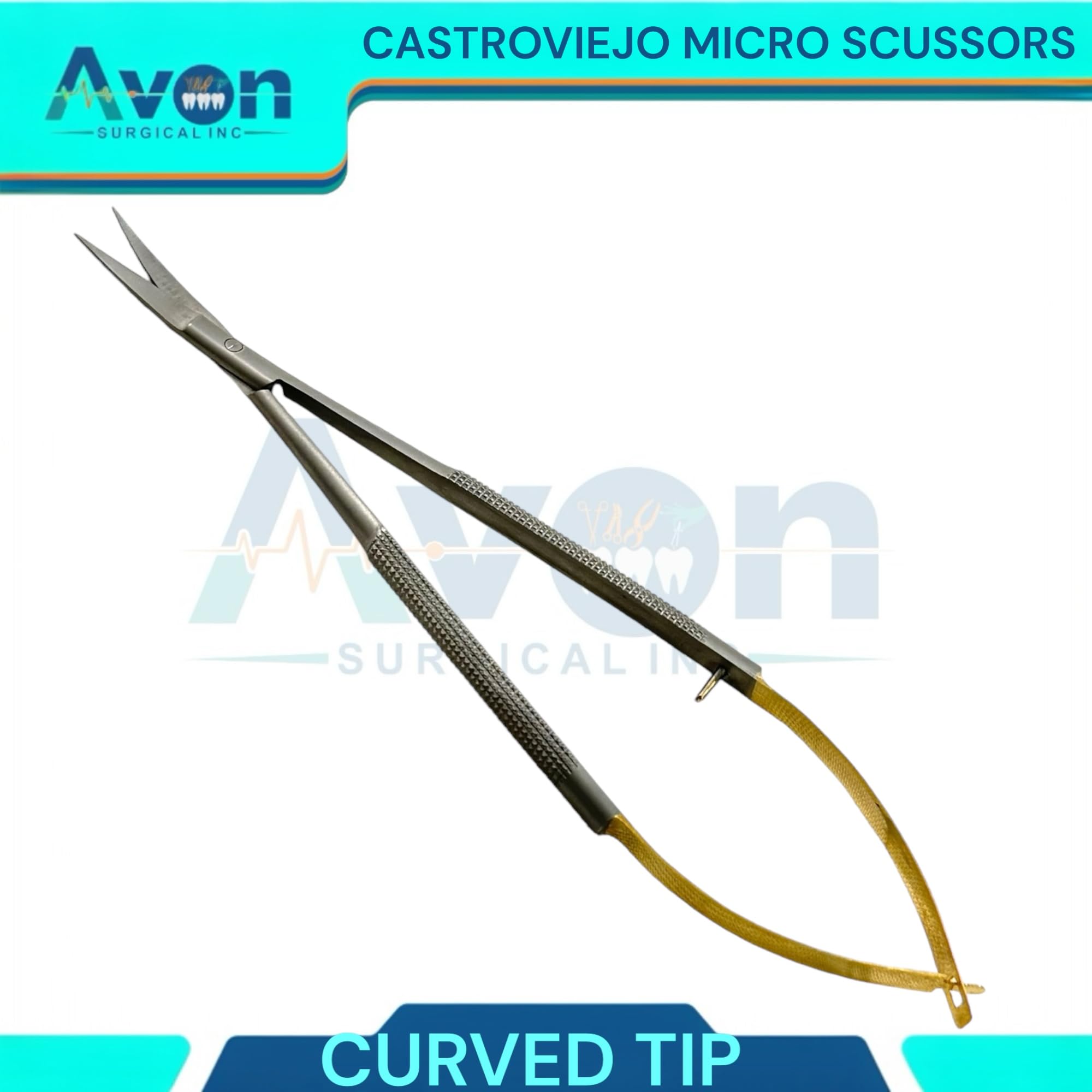 Castroviejo Micro Stitch Scissors - 6" Stainless Steel -3 Castroviejo Micro Stitch Scissors - 6" Stainless Steel -3