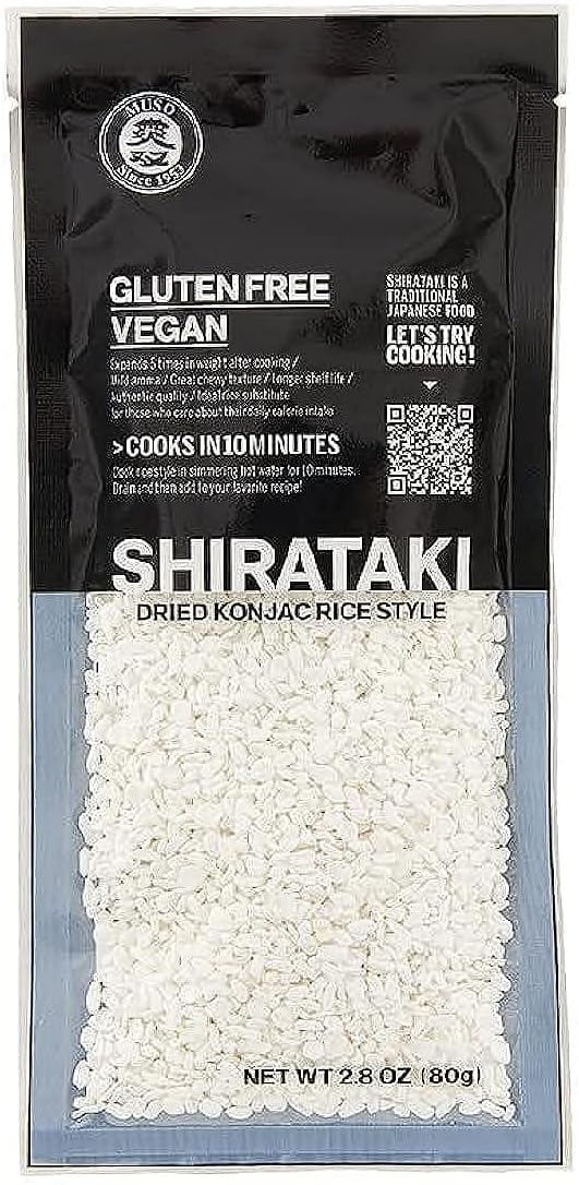 Dried Shirataki Konjac Rice Style, Gluten Free, Vegan, 80g