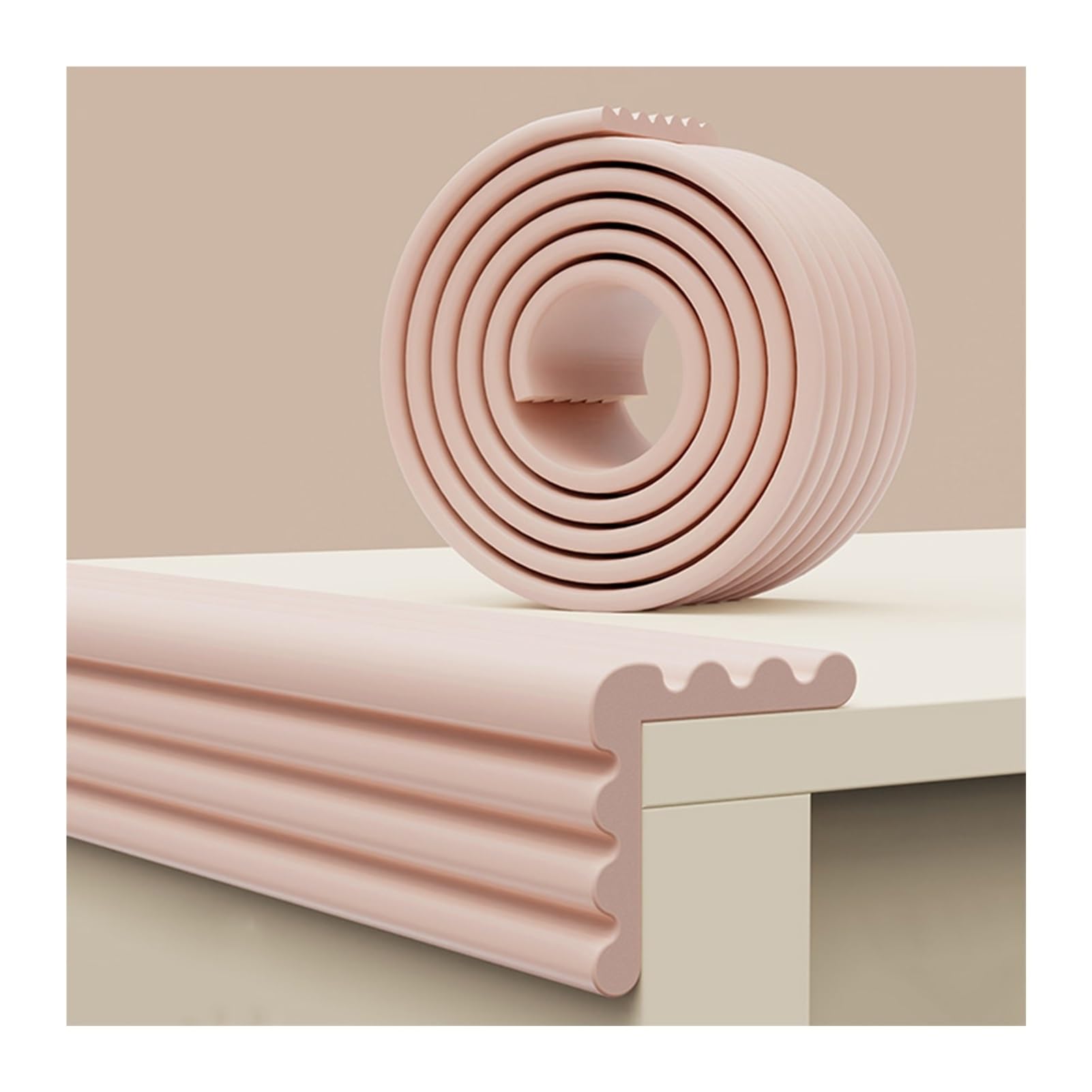 Protector de bordes autoadhesivo, protectores de esquina de seguridad de espuma suave, tira de parachoques en forma de W para mesa, silla, escaleras, armarios, ventanas, muebles