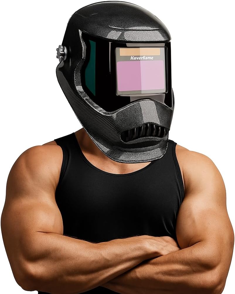Auto Darkening Welding Helmet: ANSI Z87.1 Certified - True Color Lens - Built for MIG TIG Stick Pros