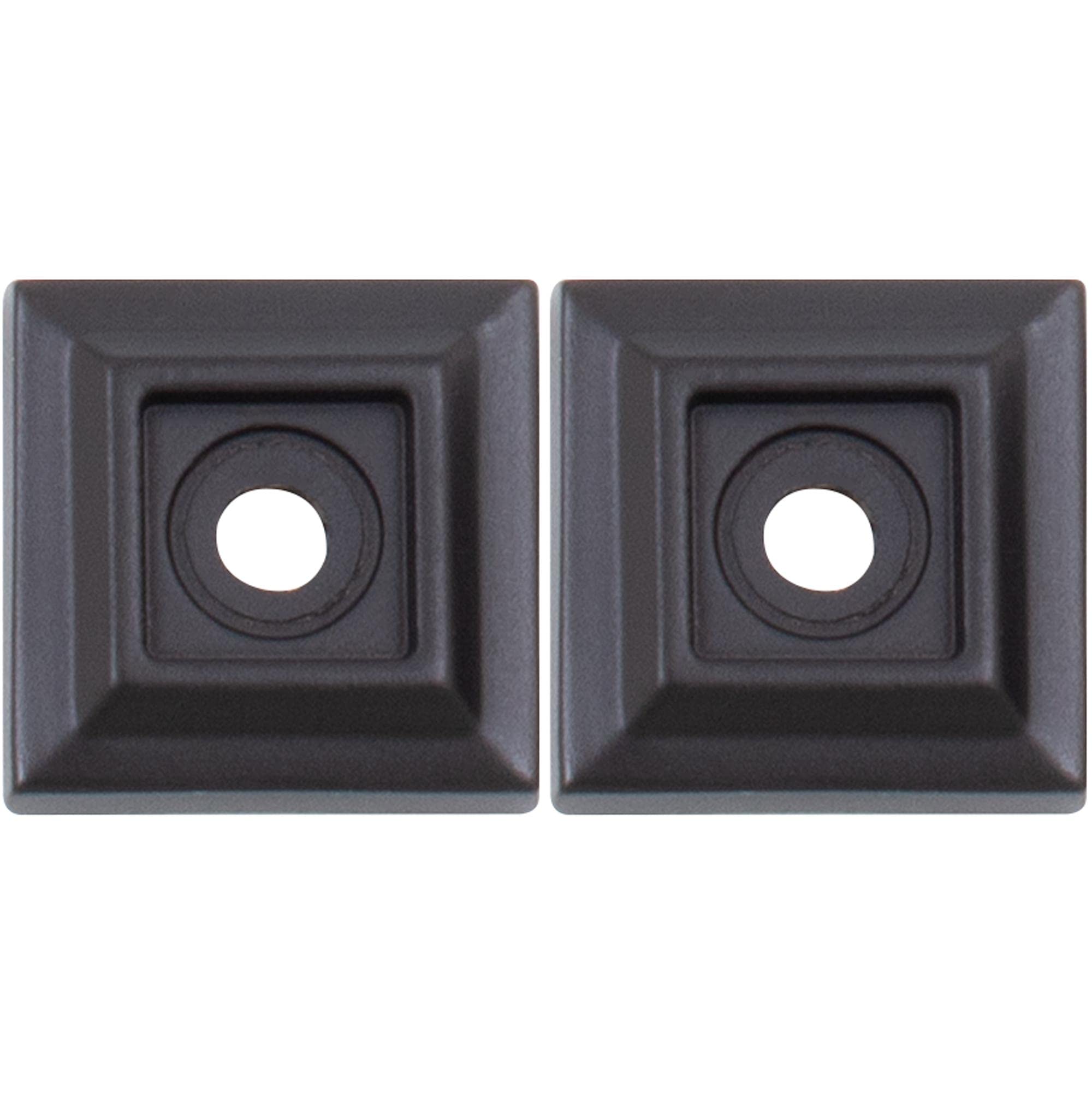 Stone Harbor Hardware Contemporary Square Backplate, 7/8" x 7/8", 2-Pack, Matte Black