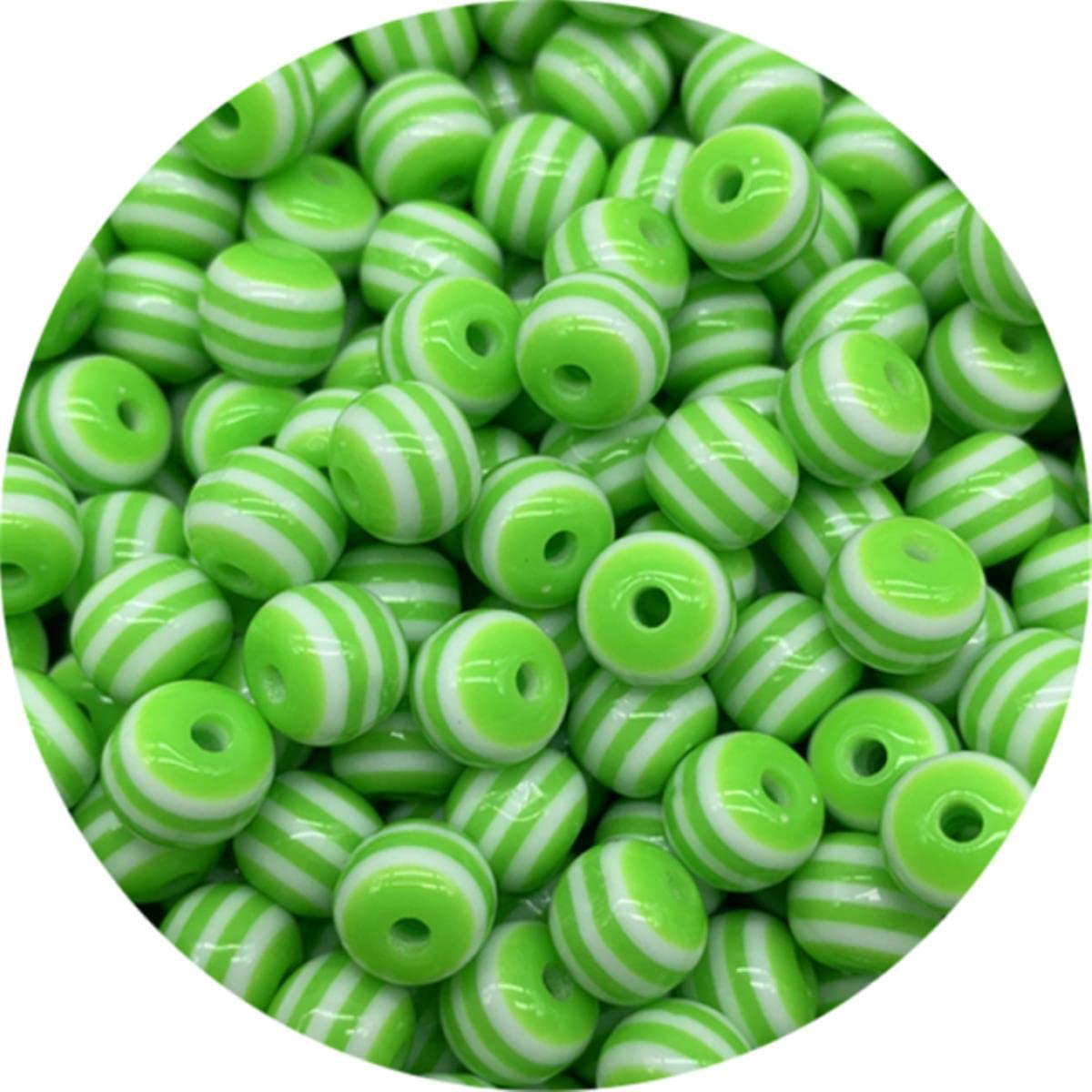 12*10mm Foro: 5mm 50 pezzi stile Rasta Rosso giallo verde Striscia rotonda Stile americano Perline in resina con ciondoli per realizzare bracciali e collane  36