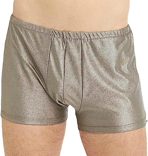 AMUCK EMF Anti-Radiation Briefs Silver Fiber Underwear,EMF/EMI/RF Blocking Anti-Radiation Faraday Fabric (Color : Men, Size : X-Large)