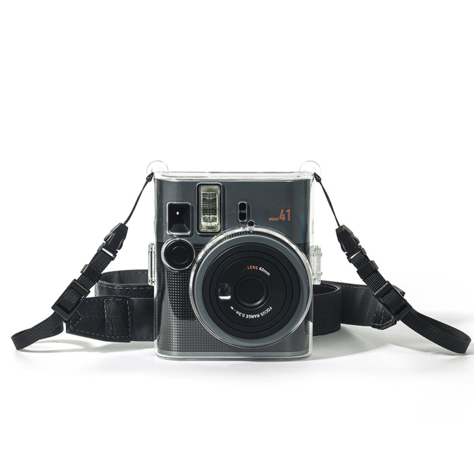 Ngaantyun Mini41 Carrying Case for Fujifilm Instax Mini 41 Instant Cameras Accessories, Acrylic Clear protective Camera Cover with Film Pocket