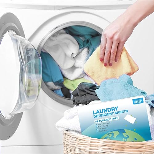 Miniatura 6 de HOMEXCEL Hojas de detergente para ropa sin fragancia, ecológicas, (200 cargas), 100 hojas de lavadora, sin plástico, líquido hipoalergénico, tiras