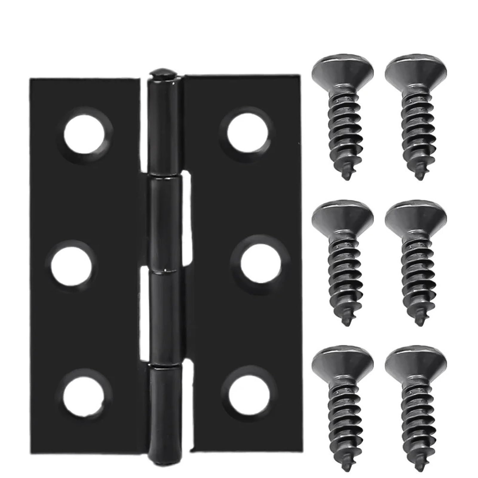 Huwoyg Black 20 Pcs Door Hinges Stainless Steel Folding Butt For Home Furniture Hardware Cabinet Hinge With Screws For Gate