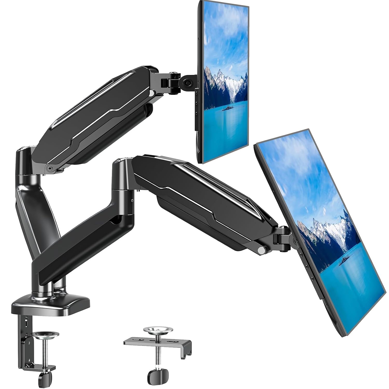 MOUNT PRO Dual Monitor Mount Fits 13 to 32 Inch Screen Height Adjustable Monitor Stand for 2 Monitors