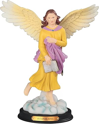 ICE ARMOR Estatua de ángel de Jophiel de ángel de belleza, de 10 pulgadas de alto, decoración religiosa, escritorio, hogar, sala de estar,