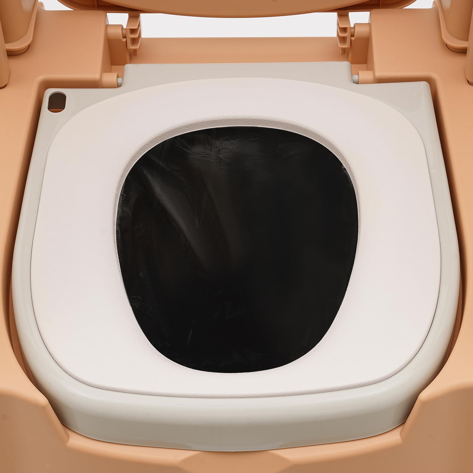 Toilettenstuhl für Senioren, Nachtstuhl Höhenverstellbar, Duschstuhl WC Stuhl für Toilette mit Herausnehmbarer Eimer, Rutschfest (Khaki)