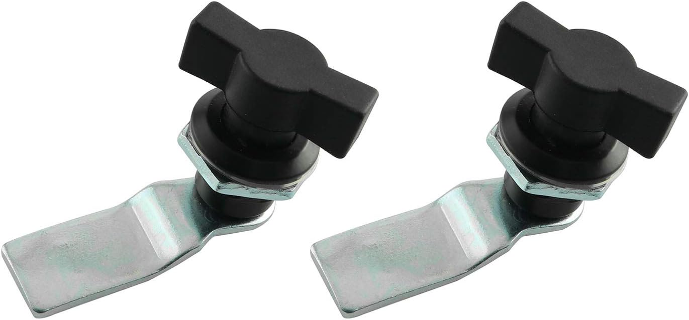 2pcs MS714-2 T Handle Swing Knob Turn Cam Lock Thumb Operated for Machine Cabinet Drawer