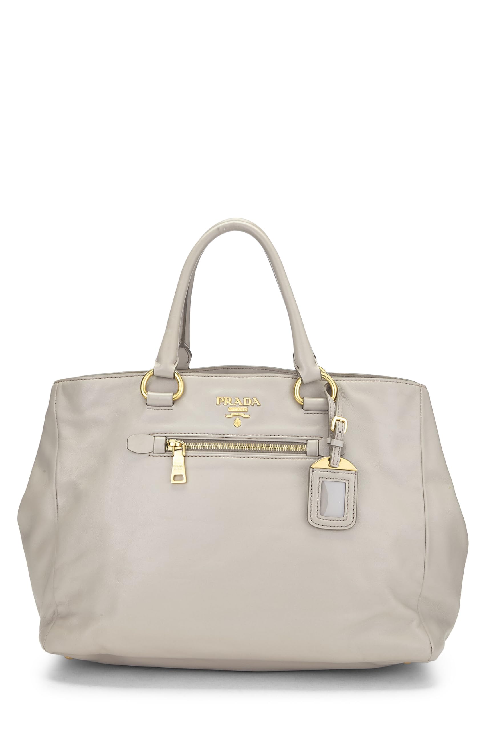 Pre-loved Beige Calfskin Convertible Tote Medium, Beige