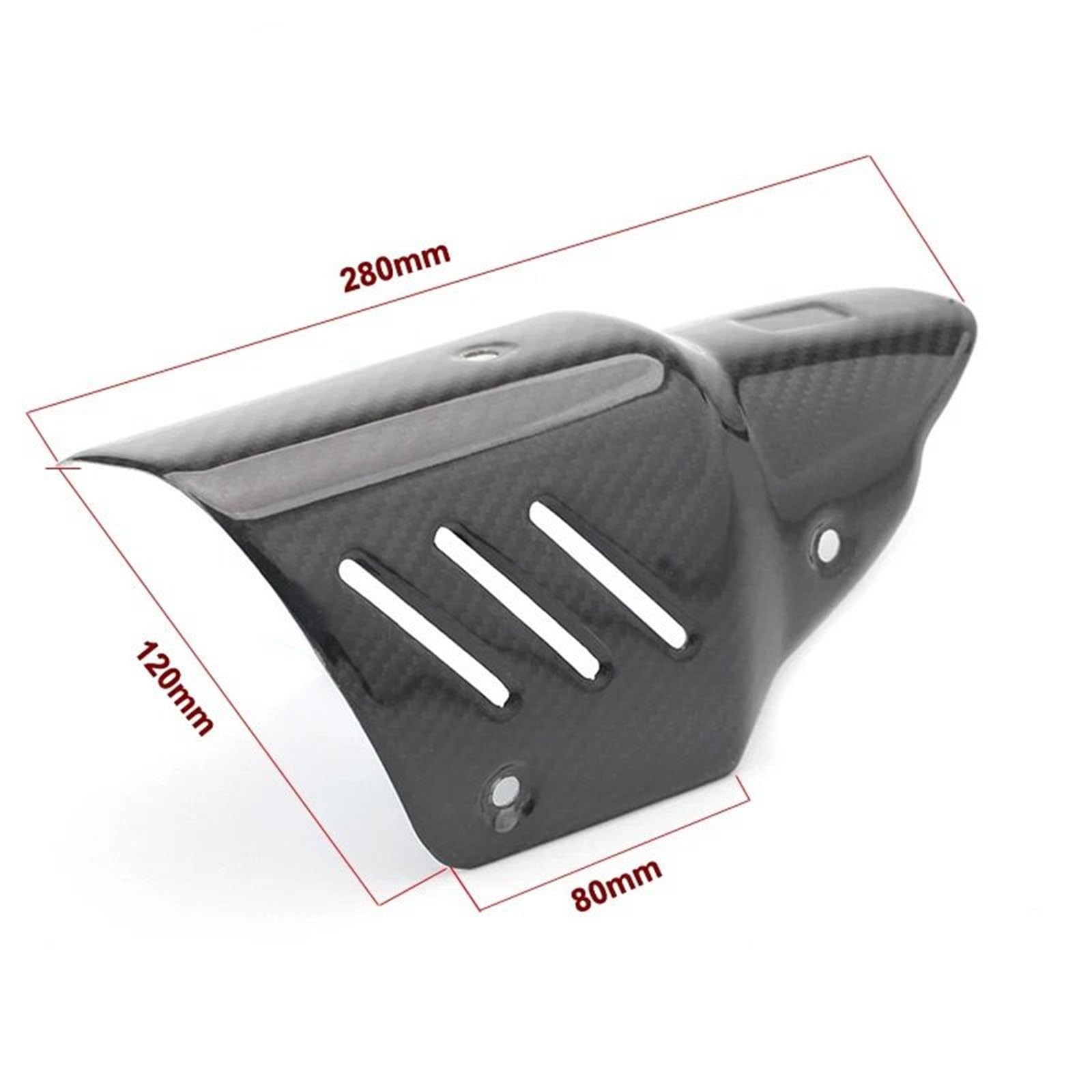 Motorcycle exhaust cover Protection thermique d'échappement de moto, Convient pour pour Yamaha MT03 R3 R6, en fibre carbone véritable, anti-brûlure