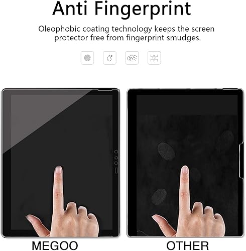Vista 32 de Paquete de 2 protectores de pantalla de vidrio templado Megoo para Microsoft Surface Pro 9 2022/Surface Pro 8/Surface Pro X 13 pulgadas, fácil