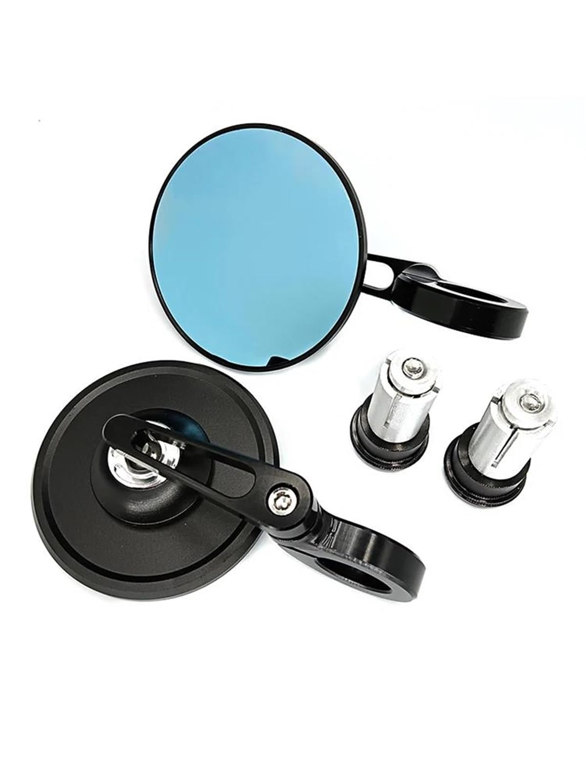 Rétroviseurs latéraux de moto ronds 7/8 pouces et miroir embout de guidon vintage