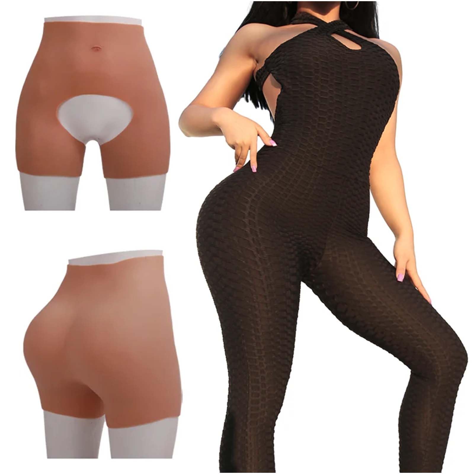 Adima Shorts Reductores De Gluteos De Silicona De Entrepierna Abierta Realzador De Caderas para Drag Queen Crossdresser Cosplay,Color3,T3.5