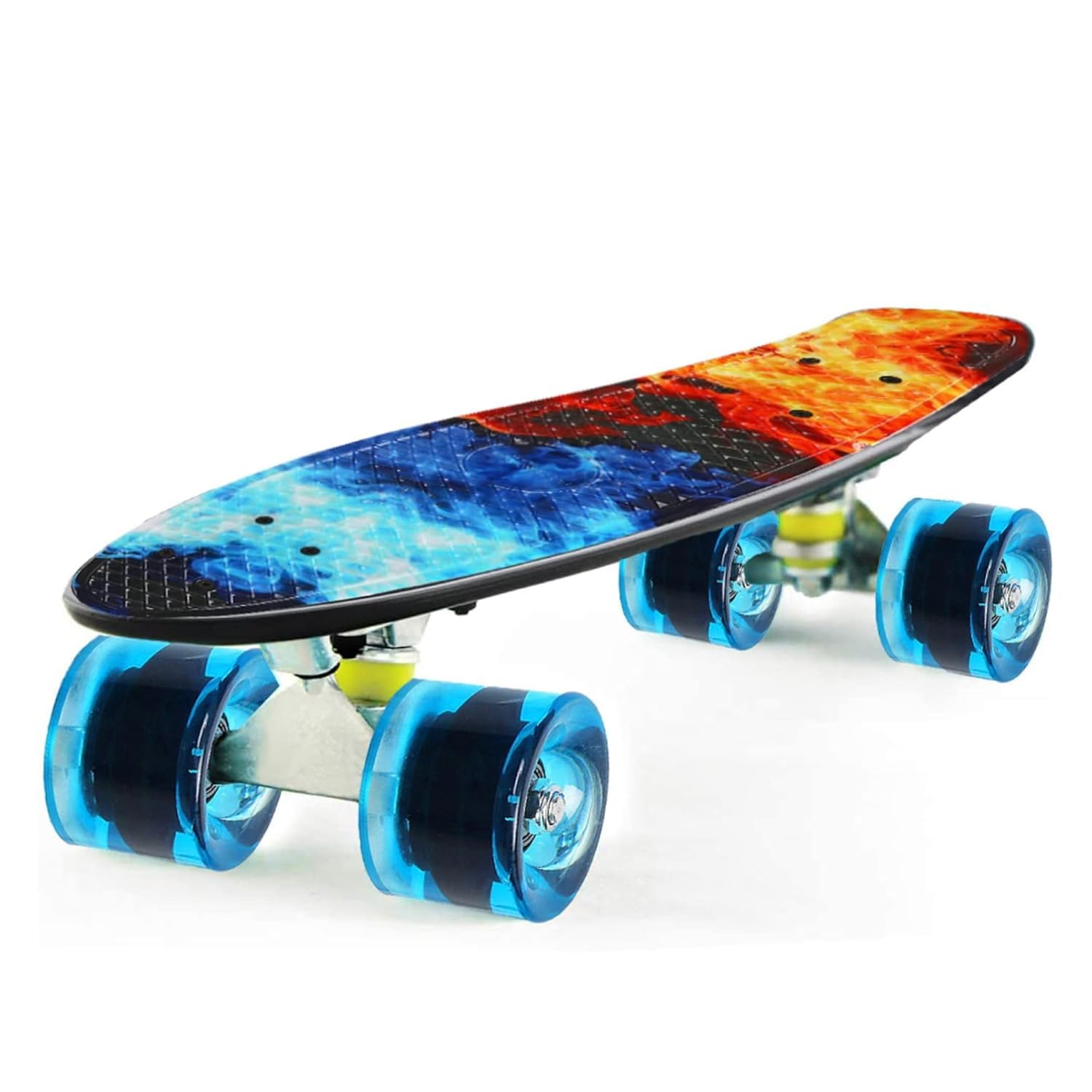 Cruiser FP Skateboard | Penny Casterboard | Hoverboard | Fibre Anti-Skid Board with High Precision Bearings | Ideal for 8 Years and Above (22 X 6 Inch) (Model - A)