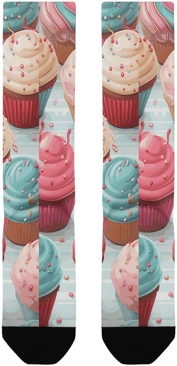 Colorful Sweet Lollipop Cupcake Donut Socks Soccer Sock Hockey Sock Basketball Socks Baseball,Softball,Volleyball,Lacrosse,Soccer for Men, Women,Team Sports It's The Best Gift for Her