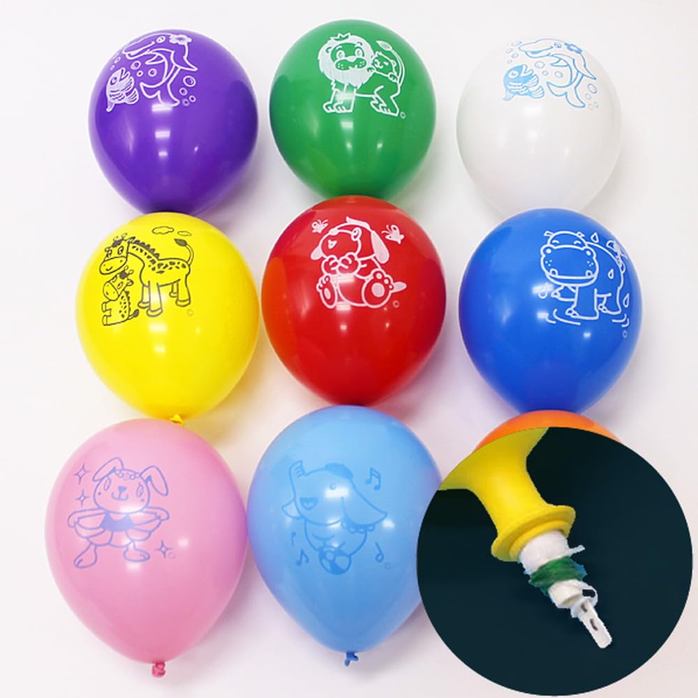 Amazon | 天然ゴム風船 10インチ まんが柄ゴム風船100個 ワンタッチ