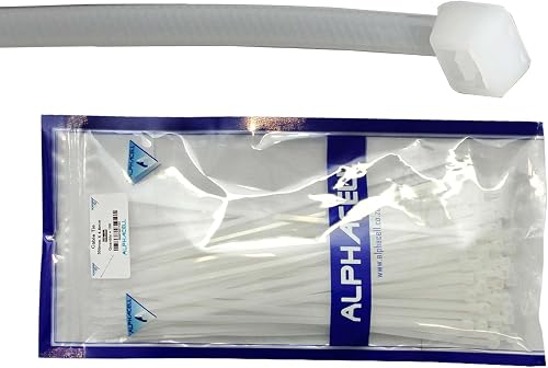 AlphaCell Cable tie - 300mmx4.8mm white (qty100)