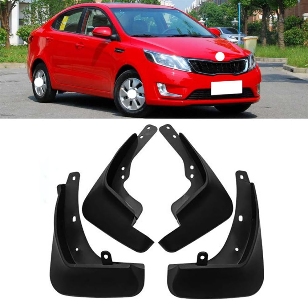 RJQXZXGQ Car Mud Flaps, for 2011-2014 Kia K2 Rio (UB) Front & Rear Car Mud Flaps, Splashproof Tough Auto Splash Guards Fenders