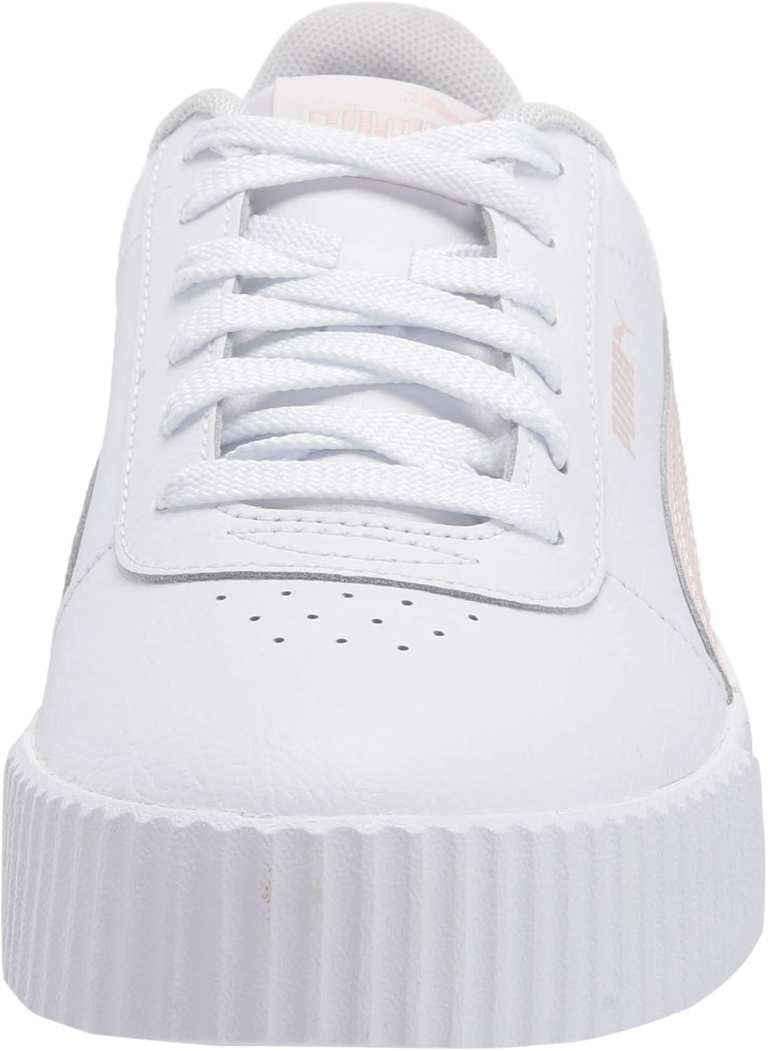 PUMA womens Carina Sneaker, Puma White-rosewater-rosewater, 7 US