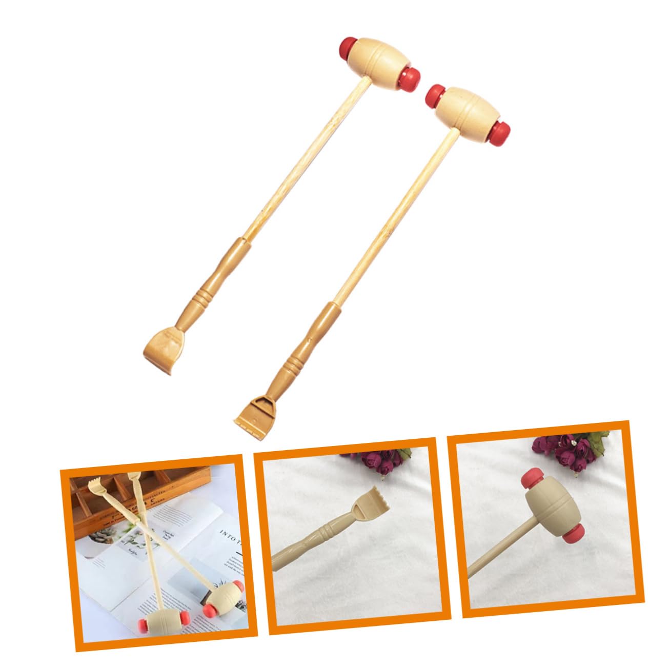 FOMIYES Lympathic Drainage Massager Wooden Back Scratcher Manual Massager for Relaxation