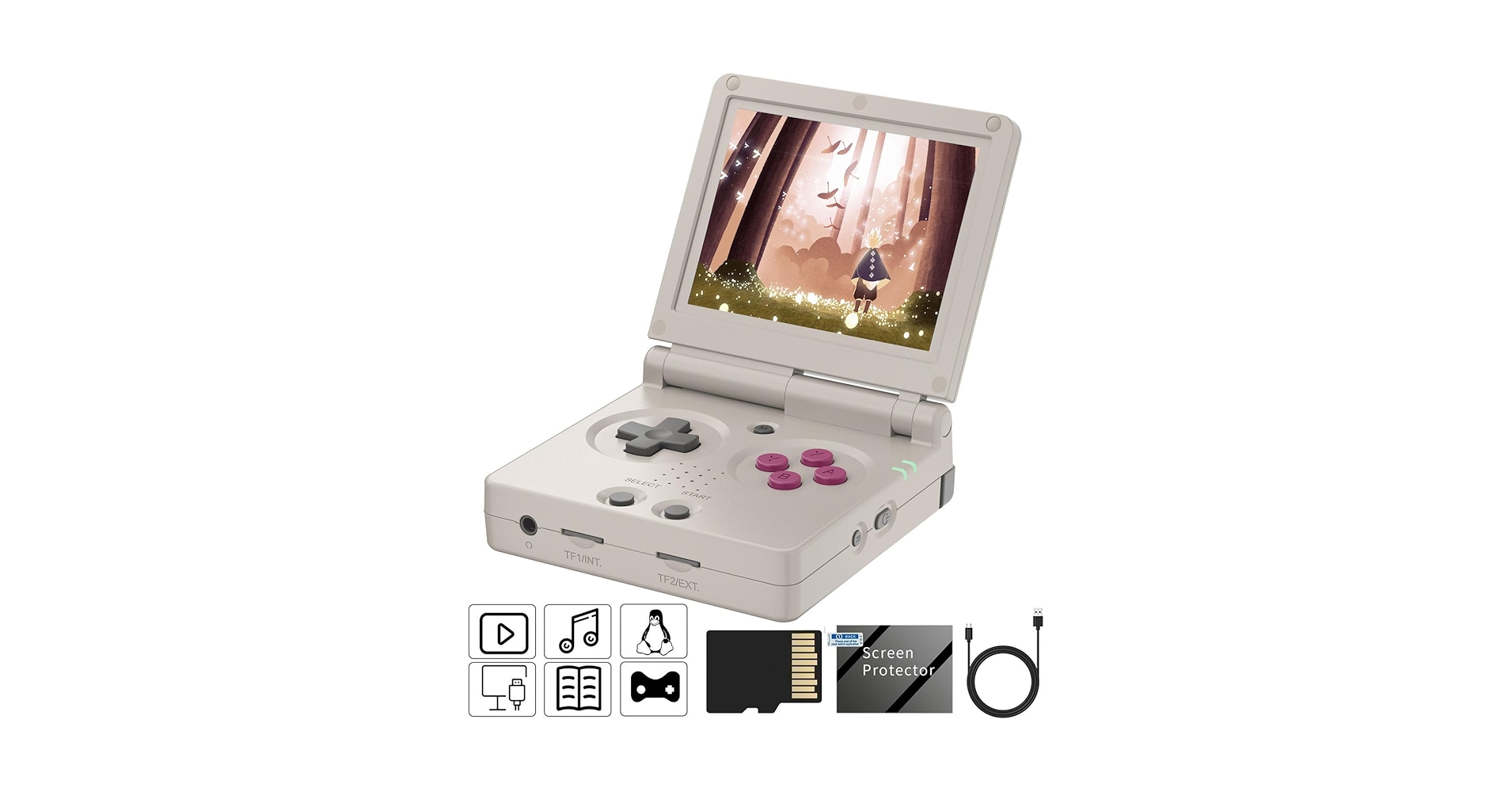 Anbernic RG35XXSP シルバー Amazon.com: RG35XXSP Handheld Game Console RG35XX SP