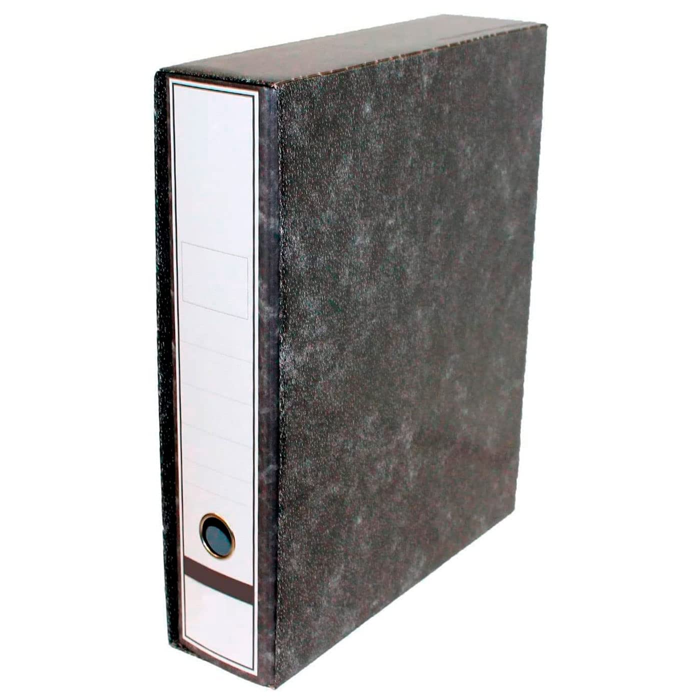 AC - Pack de 10 Archivadores A-Z con Caja, Fabricado en cartón, Guardar, archivar u ordenar los Documentos (Negro, 35 x 8 x 29 cm)