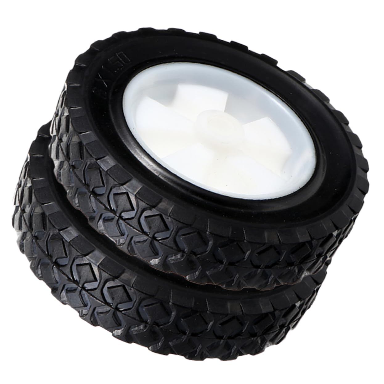 POPETPOP 2 Piezas Rueda De Goma Silenciosa Para Cortacésped Repuestos De Rueda De Jardín Giratorias Para Carros Uso Herramientas De Jardinería y Carros De Transporte