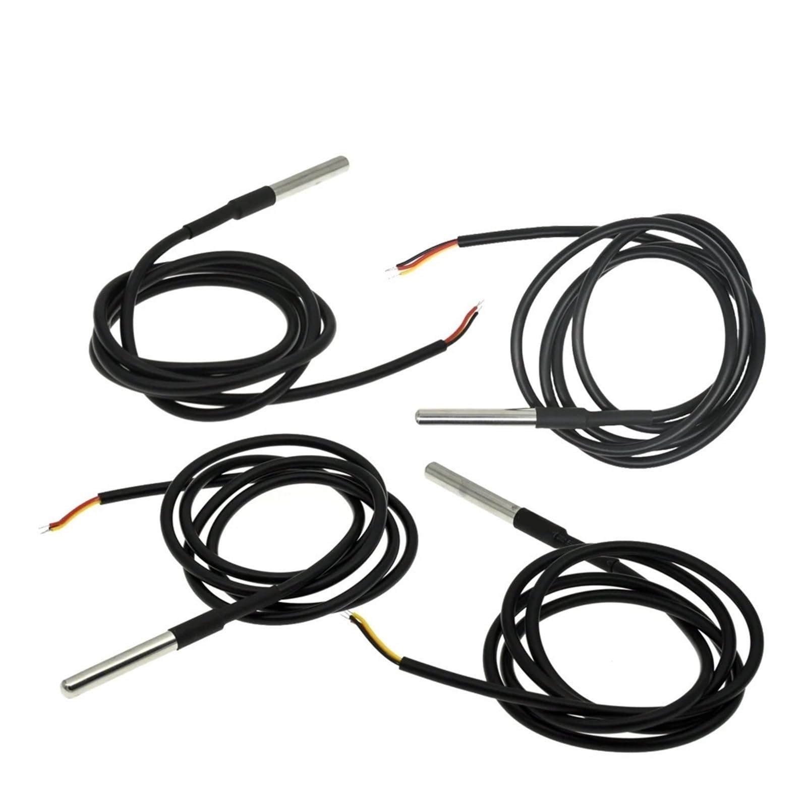 1/10 Uds DS18B20 sonda de temperatura de rosca impermeable Sensor de temperatura paquete de acero inoxidable 1/2/3/5/10 metros, Compatible con Arduino,(5 Meter 10pcs)
