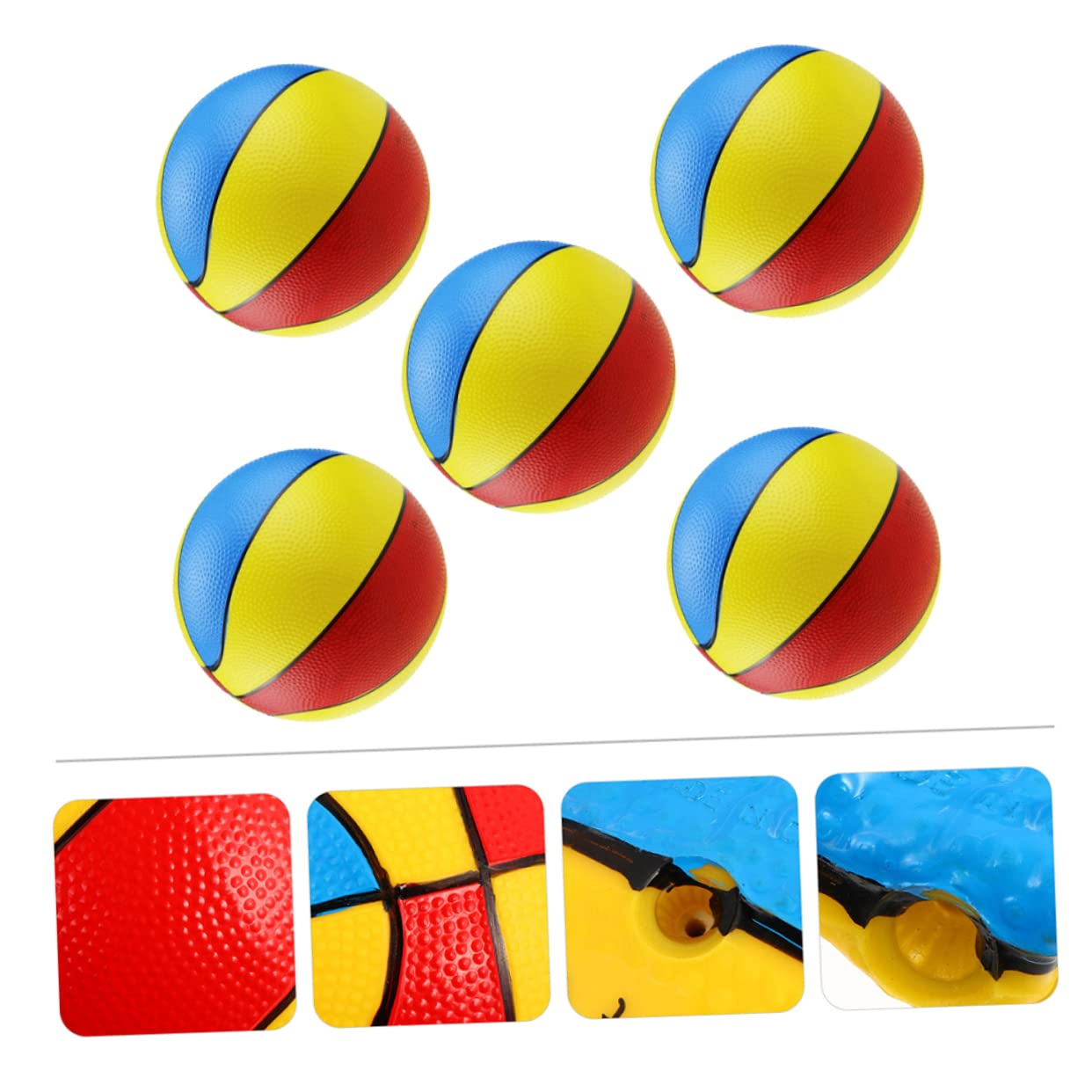 VANZACK 5 Palloni Spiaggia Gonfiabili in PVC Leggeri e Sicuri per Piscina Spiaggia e Feste Estive Facili da Sgonfiare e Trasportare