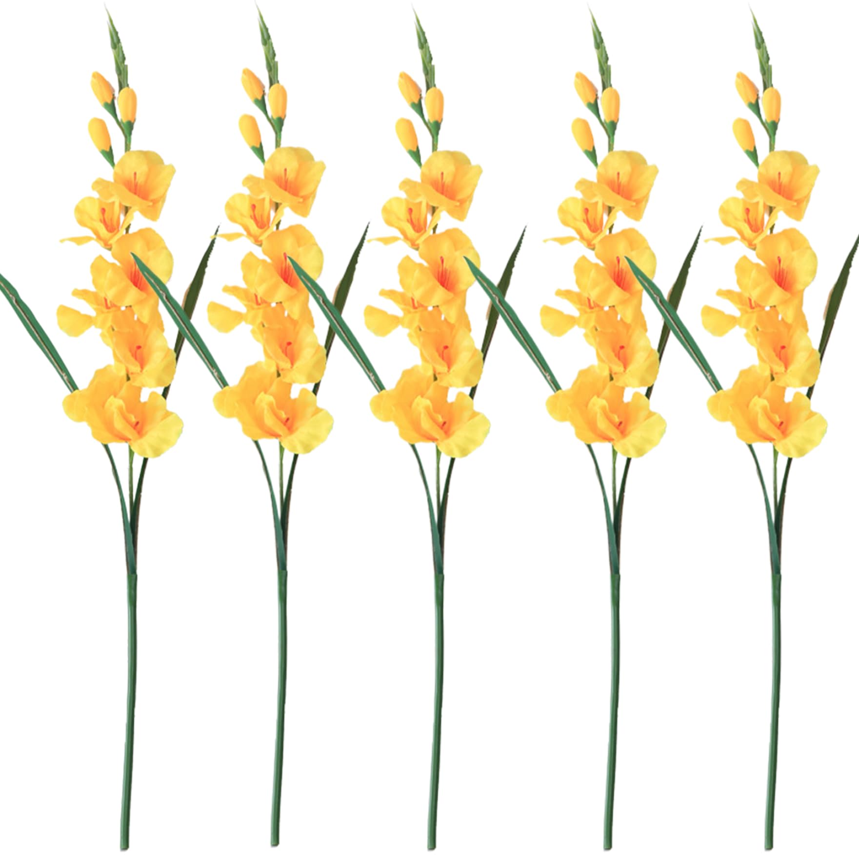 Glaïeuls artificiels réalistes lot de 5 pour une décoration sans entretien
