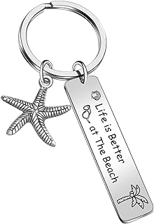 Beach Lover Gift Summer Vacation Gift surfing Keychain Ocean Lover Gift Starfish Jewelry for Nature Lover Gift Ocean Jewelry summer Ocean Gift Sea Lover Jewelry Friendship Jewelry
