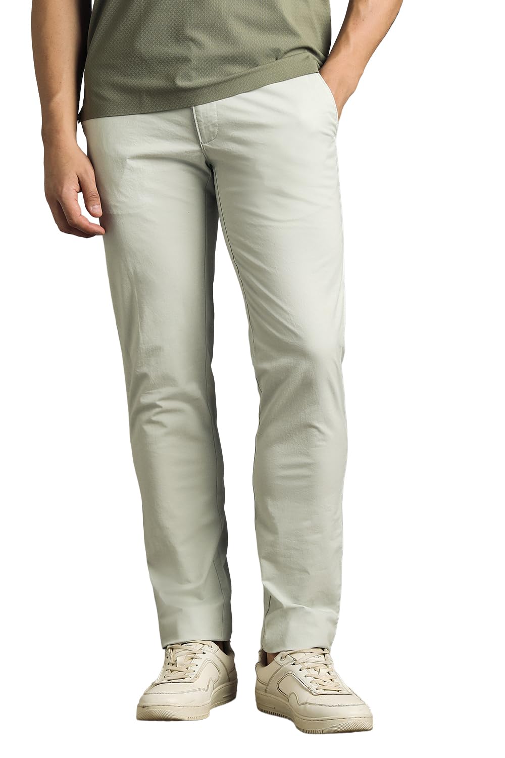 louis philippe Men's Mid Rise Slim Casual Pants-picture-44