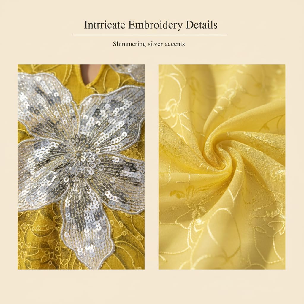 Women's Muslim Abaya Dress - Modest Kaftan Dresses for Women