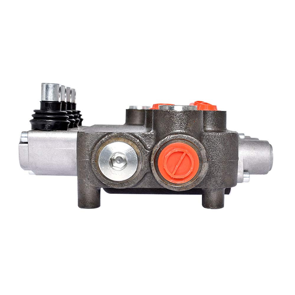 Valvola direzionale idraulica a 4 Vie da 21 GPM e 3600 PSI, con Porte SAE, a Doppio Effetto, per Piccoli trattori, trattori, Pale caricatrici e spaccalegna.