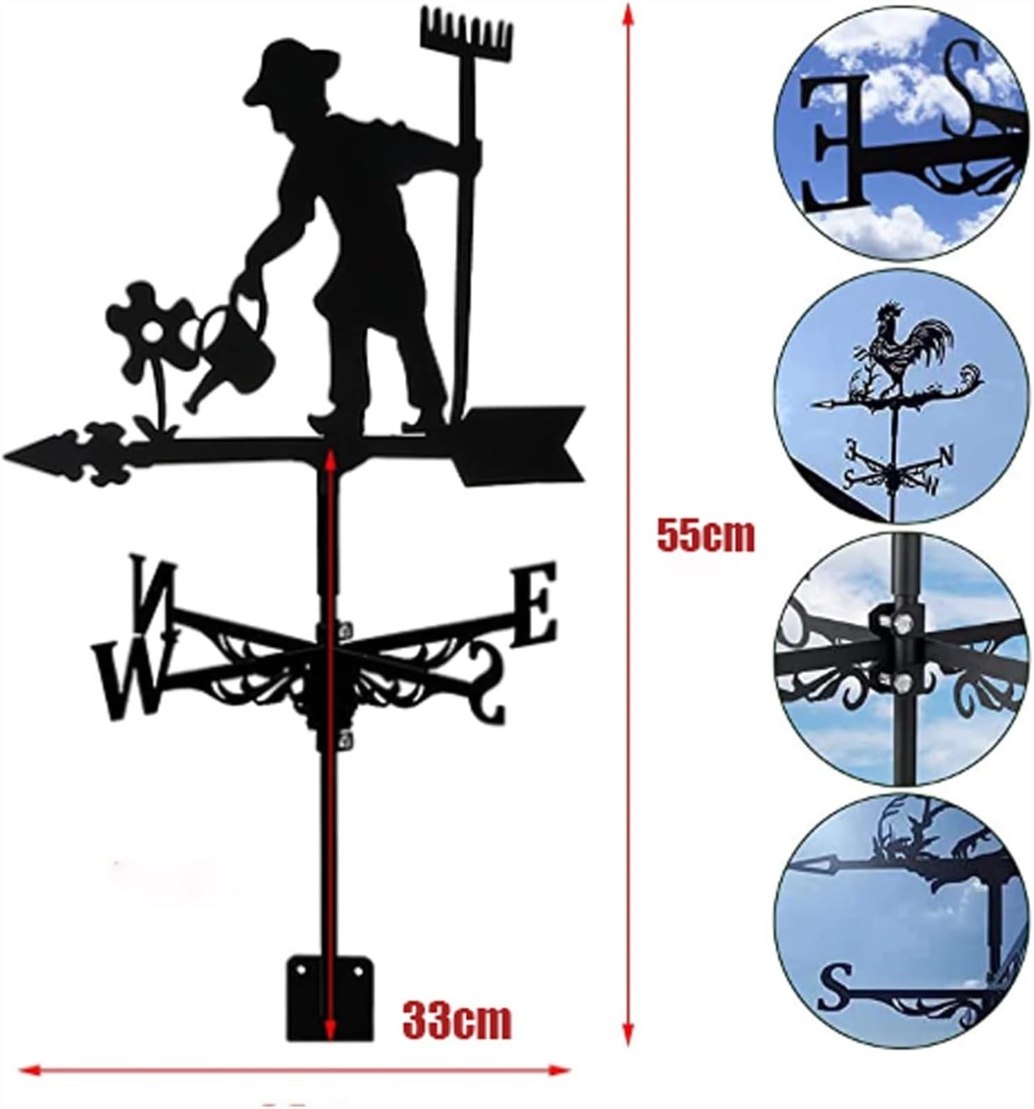 Girouette Requin, Girouette Décorative, Kit D'Indicateurs De Direction