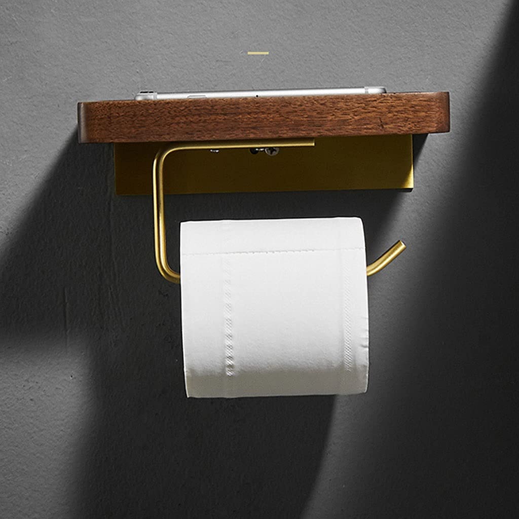 Uchwyt Papier Uchwyt papieru toaletowego z półką, przestrzeń aluminiowy uchwyt do tkanki toaletowej, pomieszczenie łazienki, kuchnia Łazienkowe Toaletowy