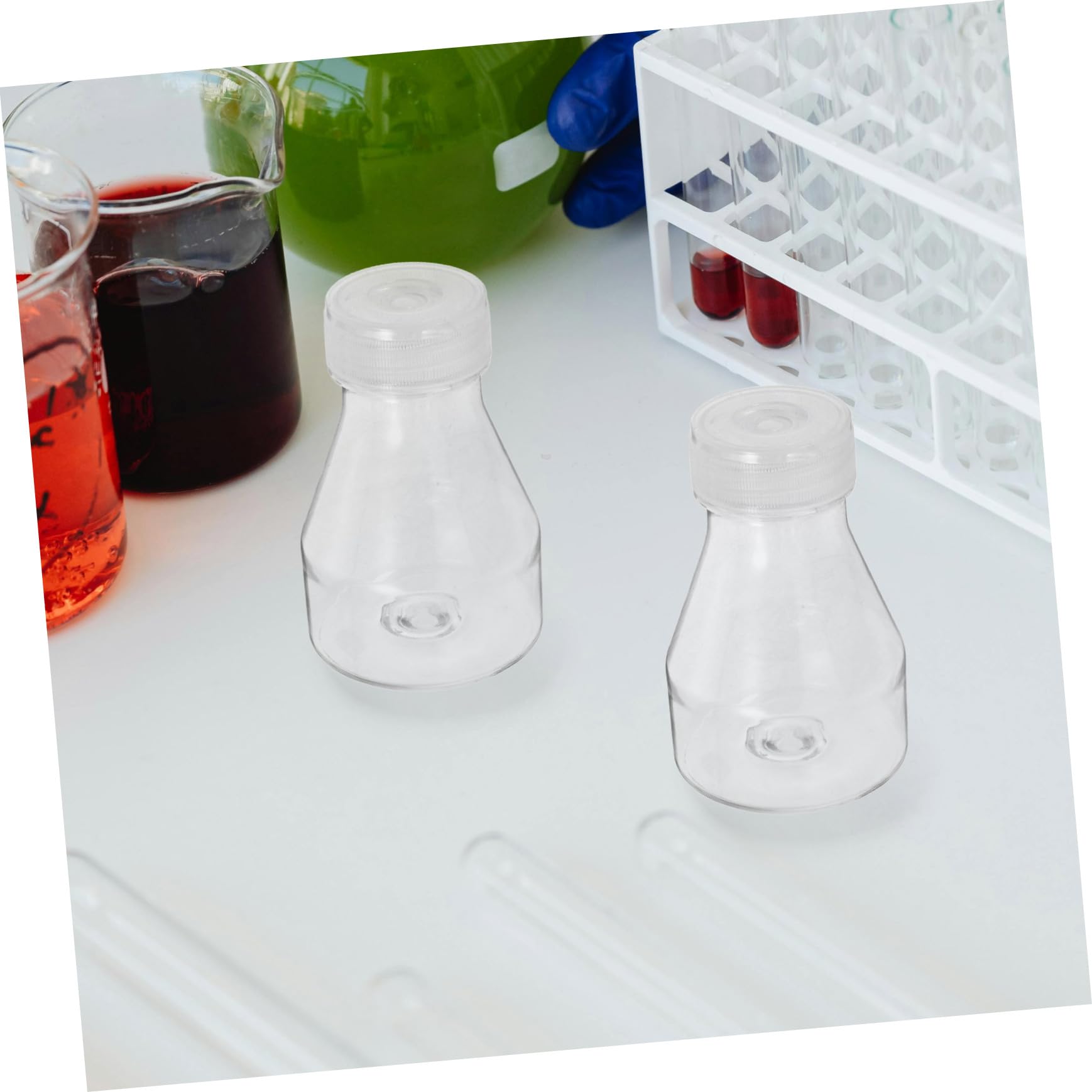 TOPBATHY Botellas de Plástico Reutilizables para Cultivo Celular, Paquete de 2 Unidades