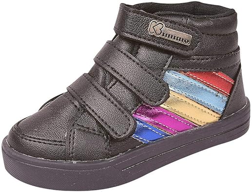 Tênis Botinha Infantil Menina Calce Fácil Solado Borracha Tr Preto 18 :  Amazon.com.br