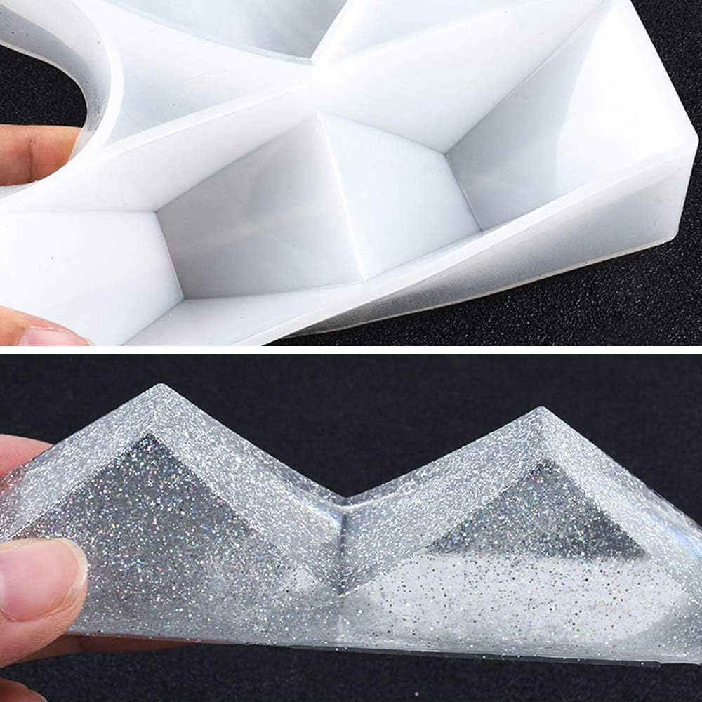 maxin 3 Pcs Resin Mold for Photo Frame,Rectangle and Heart Shape Silicone Epoxy Photo Frame Molds for Resin Casting DIY Personalized Frame Mold for DIY Crafts Home Decor