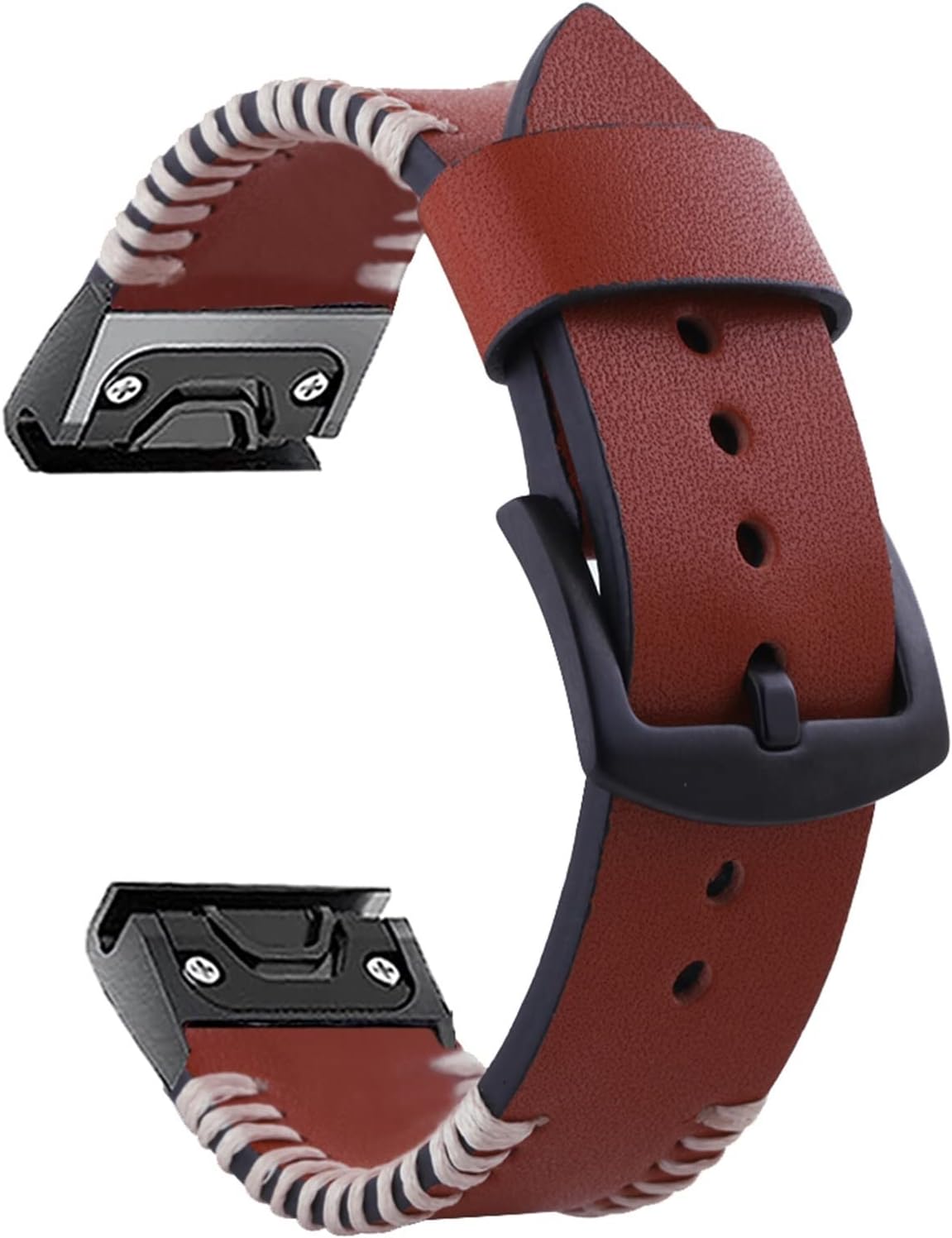 For Garmin Fenix 6 Pro/Sapphire 5 5X Plus 6 6X Pro 3 3HR 5 Plus Wristband Quick Fit 26 22mm Watch Straps Accessories (Color : Dark brown, Size : 26mm Fenix 5X 6X Pro)