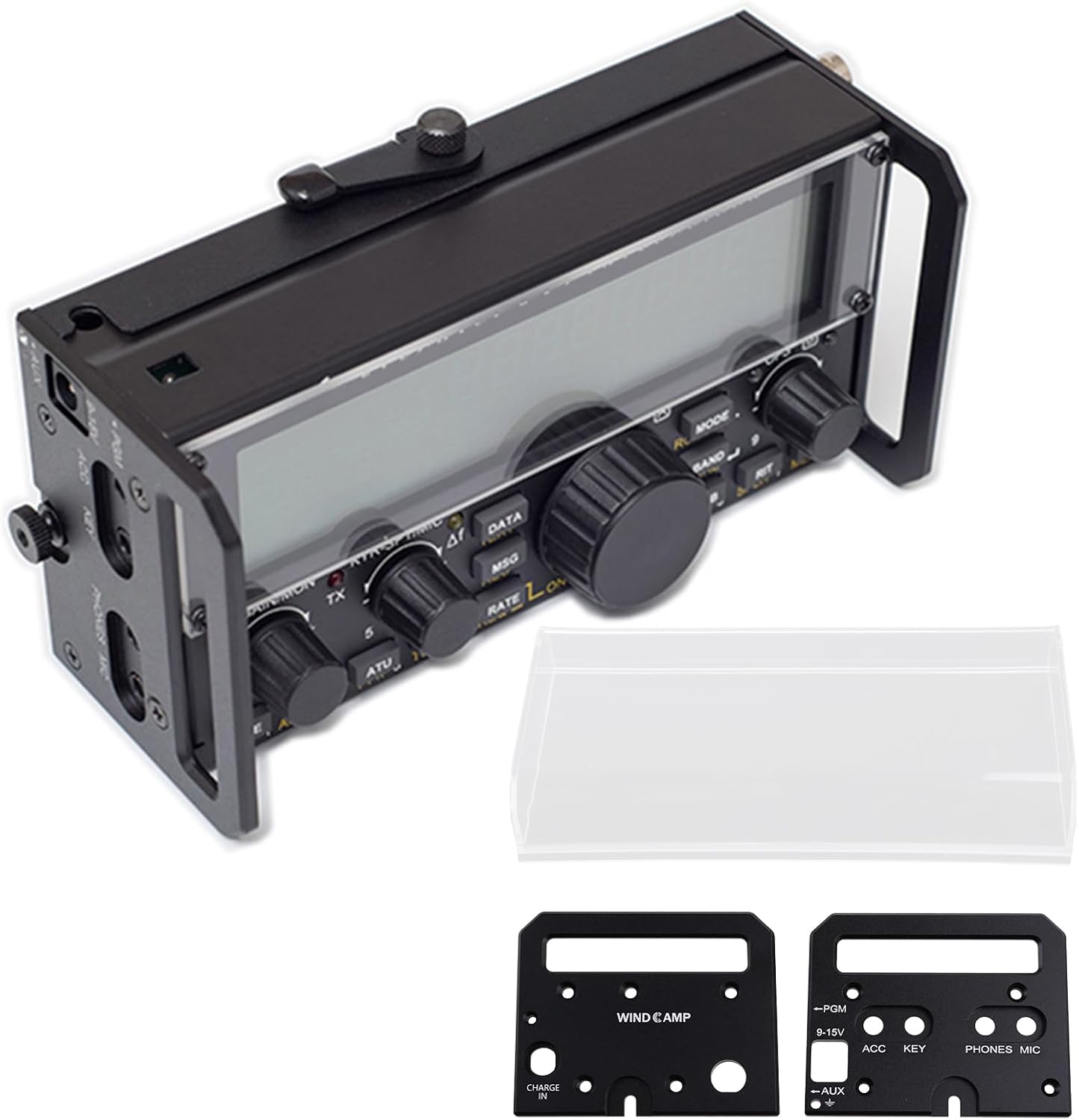 Metal Elecraft KX2 Portable Shortwave Radio Special Shield External Radiator Left/Right Side Panel with Handle