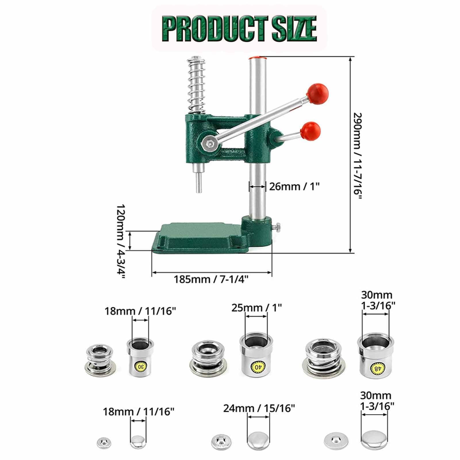 Máquina Para Fabricar Botones De Tela Hechos A Mano, Con 3 Moldes (30, 40, 48) Y 300 Botones, Ajuste De Distancia Sencillo Y Preciso, Fácil Instalación Y Funcionamiento