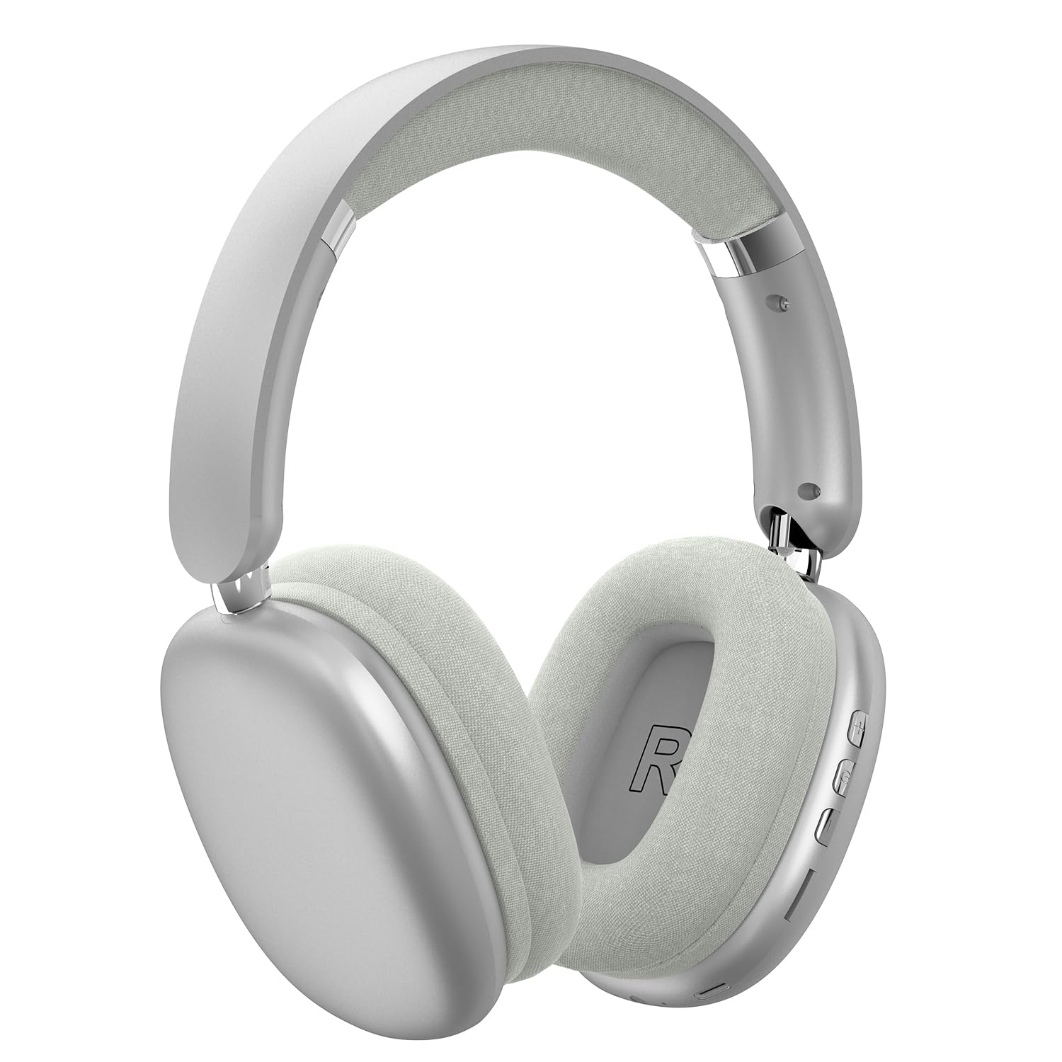 Lonzuer Casque Audio Supra-auriculaire Bluetooth 5.4 avec réduction de Bruit - 48h d'autonomie, Audio Haute Résolution, Micro, Pliable, Confortable, Compatible iOS Android PC (Argent) - 1