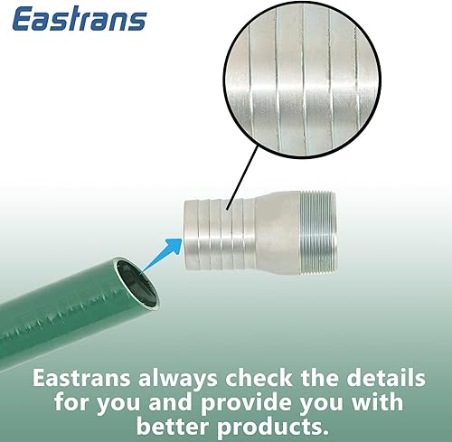 Miniatura 5 de Eastrans El kit de bomba de manguera de descarga incluye manguera de succión de PVC verde de 2 x 20 pies, filtro de succión de orificio redondo de