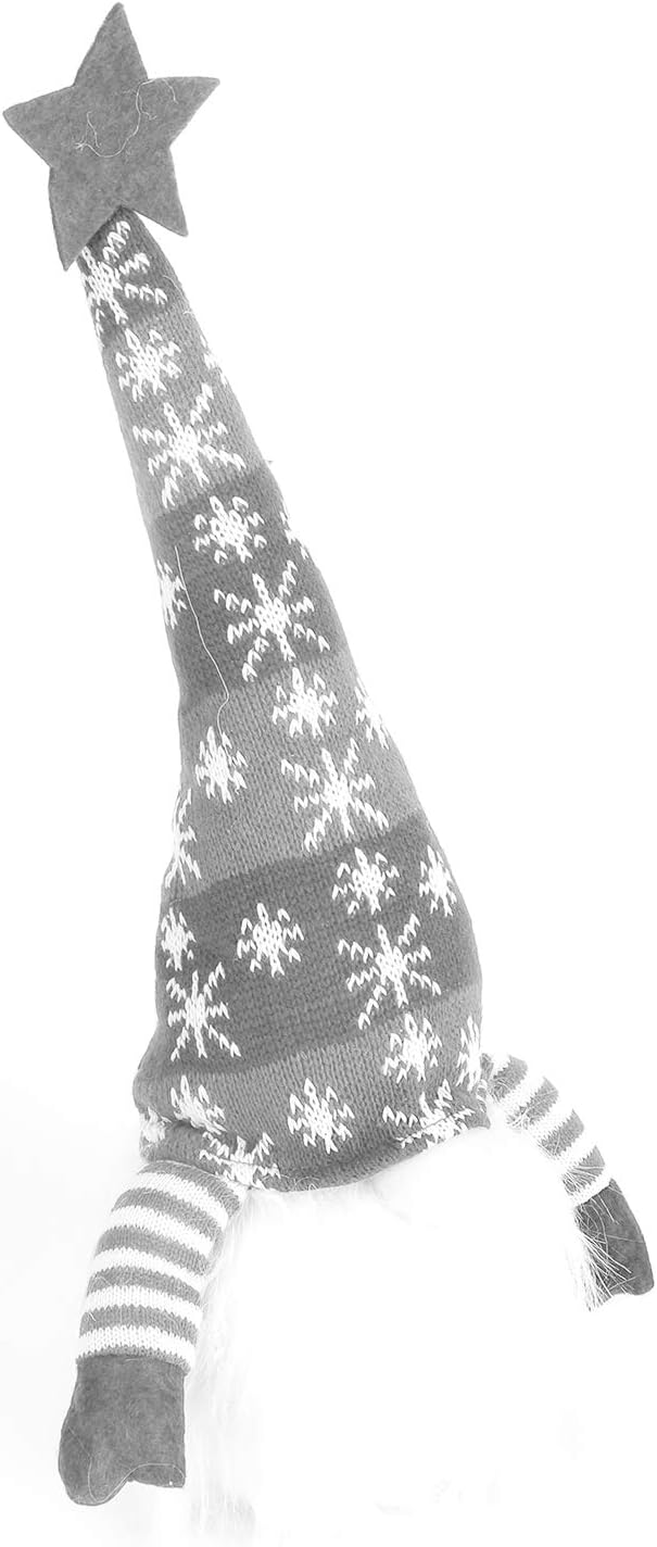 【𝐒𝐩𝐫𝐢𝐧𝐠 𝐒𝐚𝐥𝐞 𝐆𝐢𝐟𝐭】Christmas Gnome Lights, Extra Stability Faceless Doll, Quality Material Decorative Ornaments for Home Office(gray)