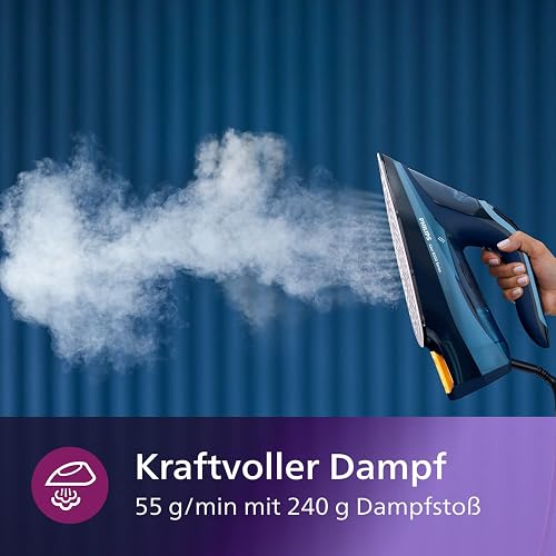 Philips DST8020/20 fer à repasser Fer à vapeur Semelle SteamGlide Elite 3000 W Bleu - 5