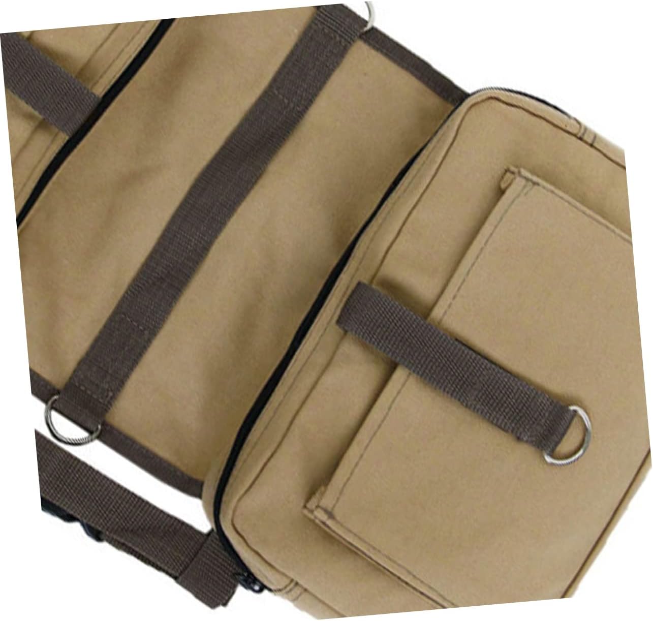 SUPVOX Pet Dog Outdoor Sports Backpack Adjustable for Hiking Camping Lightweight Breathable Canvas Bag Side Pockets for Snacks Essentials Khaki