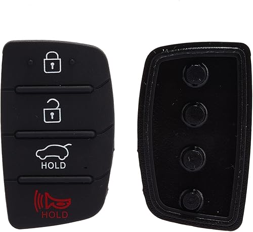 Miniatura 4 de Autycle Reemplazo de la cubierta externa del llavero del mando a distancia del cojín de goma de 4 botones para Hyundai Sonata, 1 unid